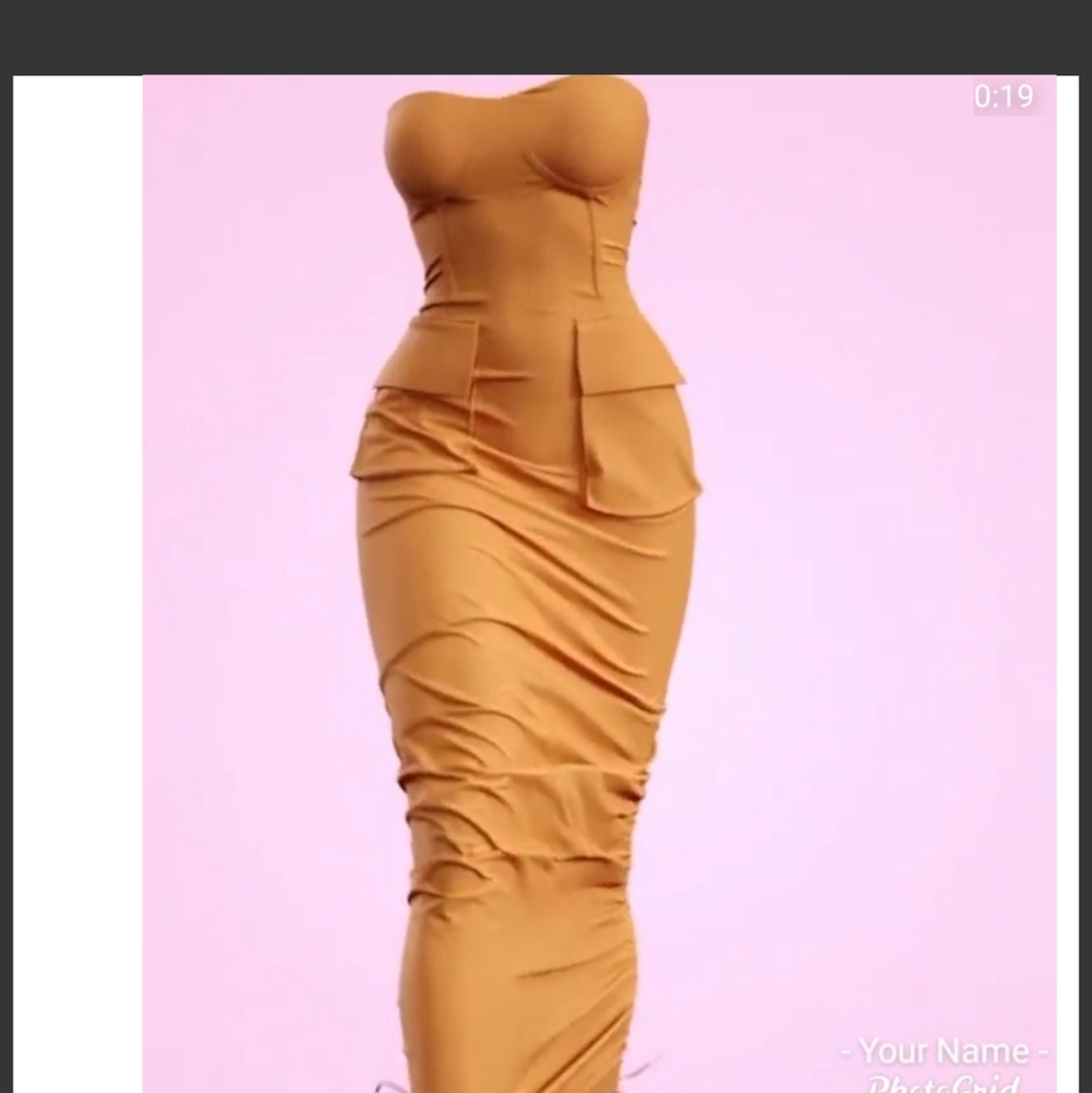 strapless maxi dress